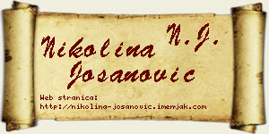 Nikolina Jošanović vizit kartica